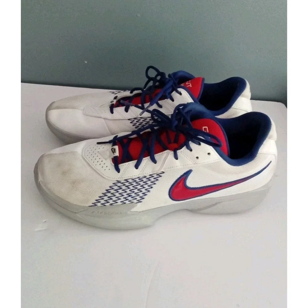 Nike G.T. Cut Ryan Basketball Shoes Sneakers Athletic White‎ Blue Red